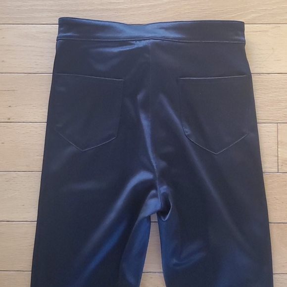 H&M high waist stretch satiny side stripe pants 2 - Picture 4 of 7